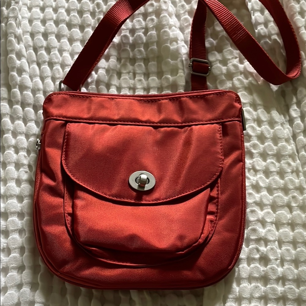Baggallini Red Crossbody Bag with Glossy Finish